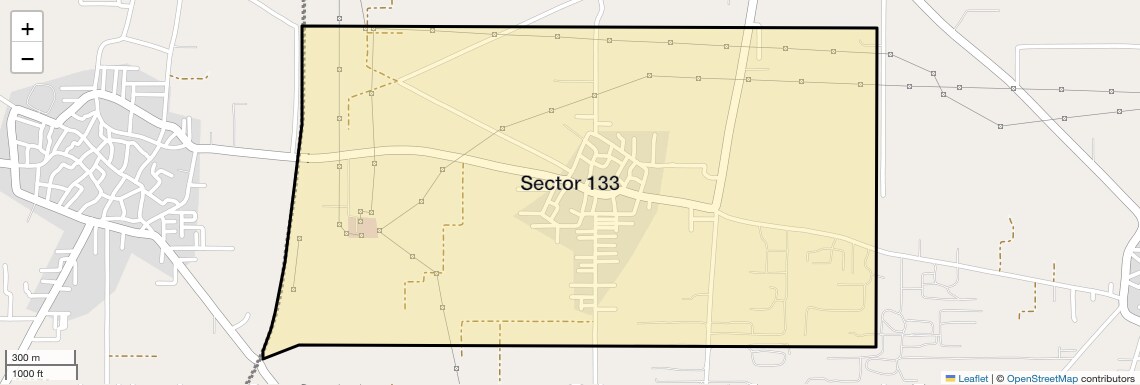 Location Map of Sector 133, Faridabad