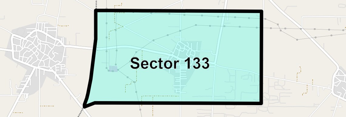 Location Map of Sector 133, Faridabad