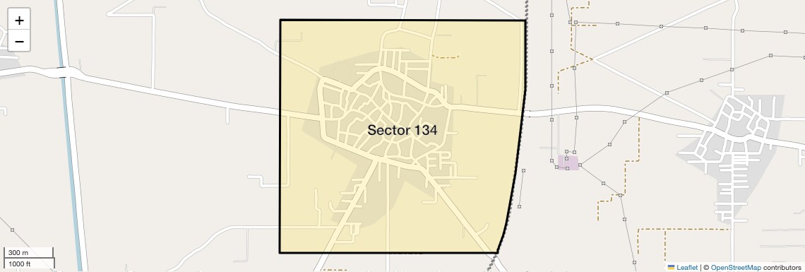 Location Map of Sector 134, Faridabad