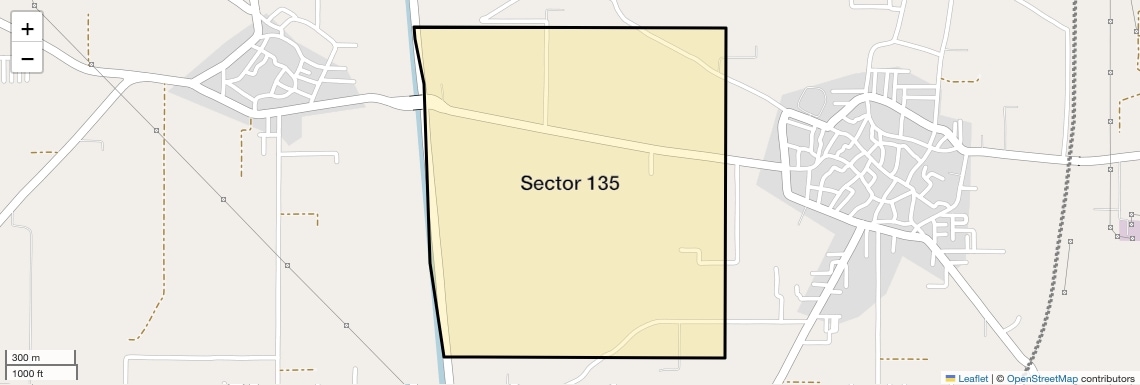 Location Map of Sector 135, Faridabad