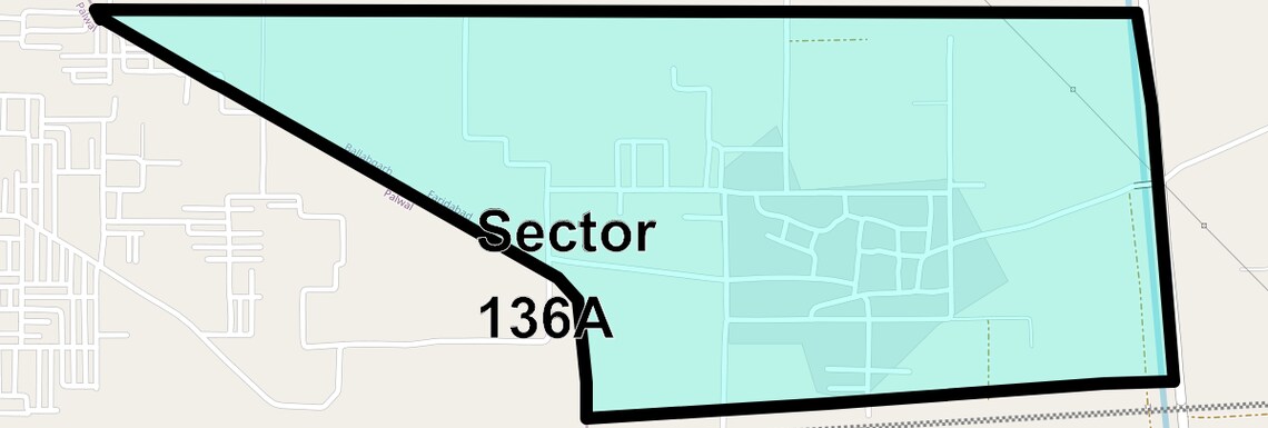 Location Map of Sector 136a, Faridabad