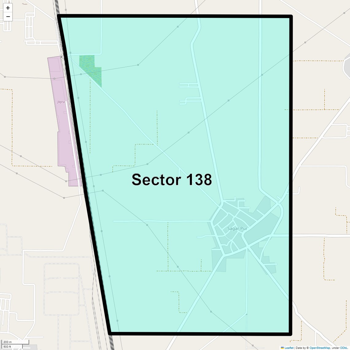 Location Map of Sector 138, Faridabad