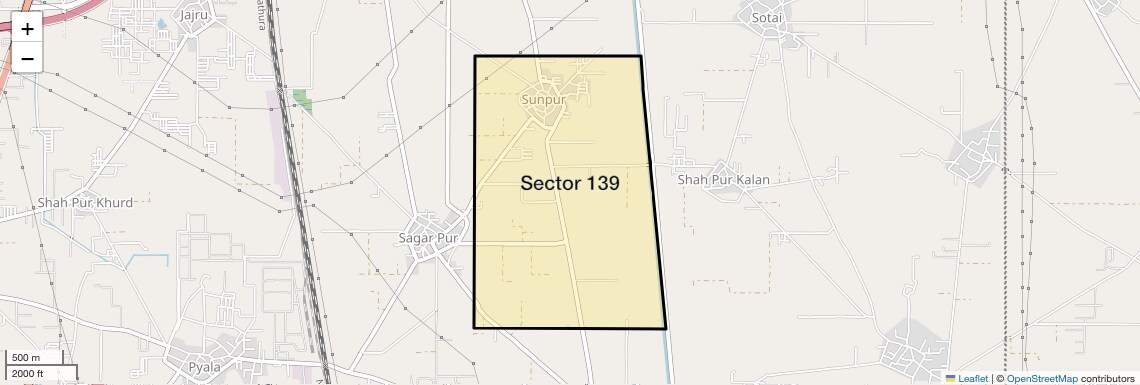 Location Map of Sector 139, Faridabad