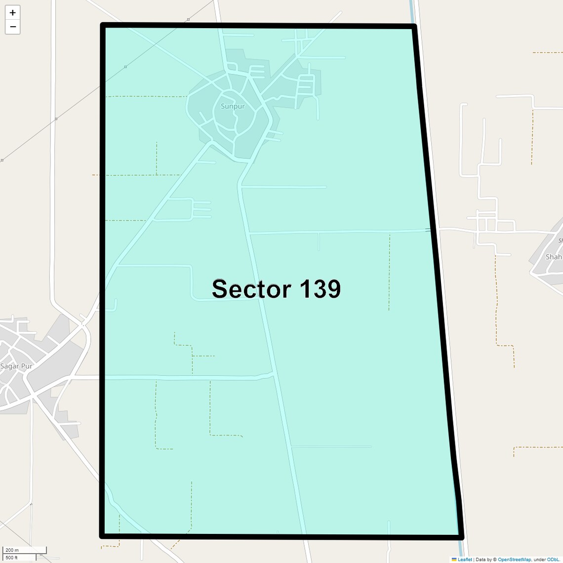 Location Map of Sector 139, Faridabad