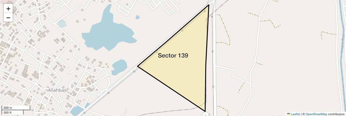Location Map of Sector 139, Noida