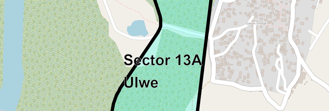 Location Map of Sector 13a Ulwe, Navi Mumbai