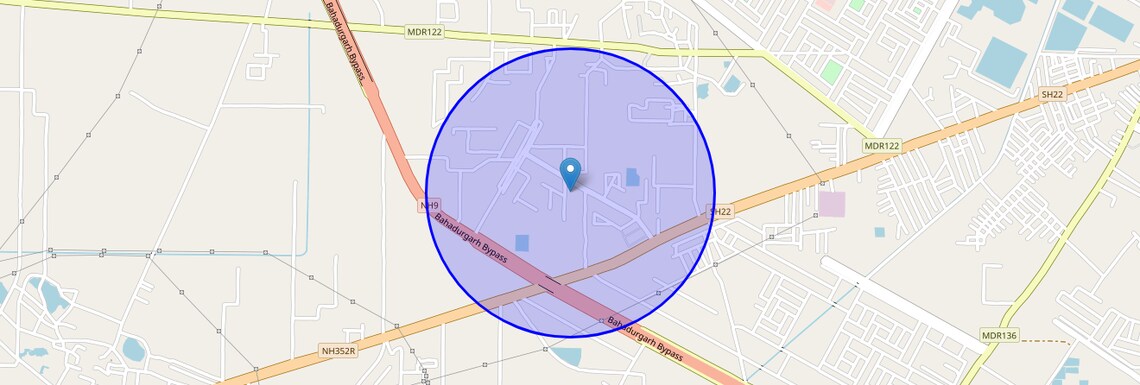 Location Map of Sector 14, Bahadurgarh