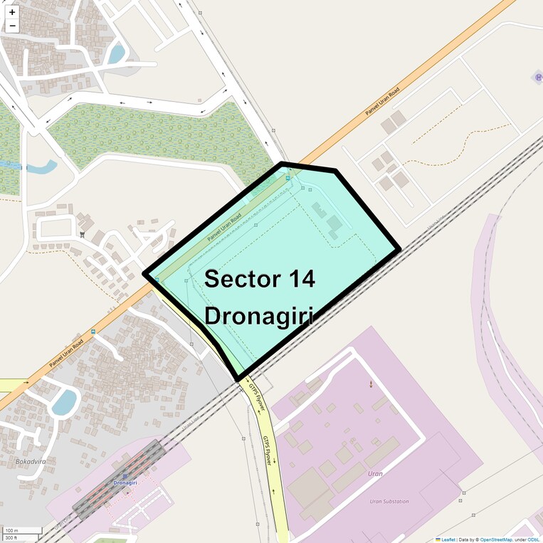Location Map of Sector 14 Dronagiri