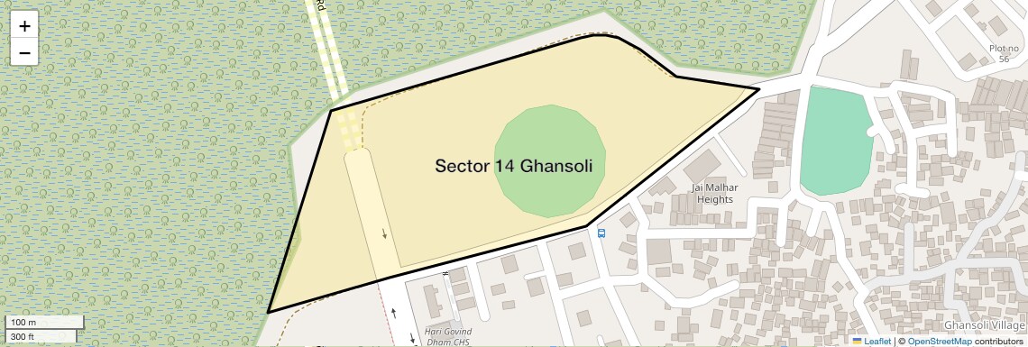 Location Map of Sector 14 Ghansoli, Navi Mumbai