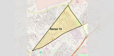 Location Map of Sector 14, Gurgaon