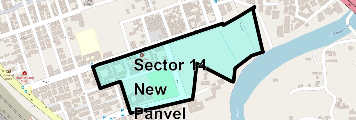 Location Map of Sector 14 New Panvel East, Navi Mumbai