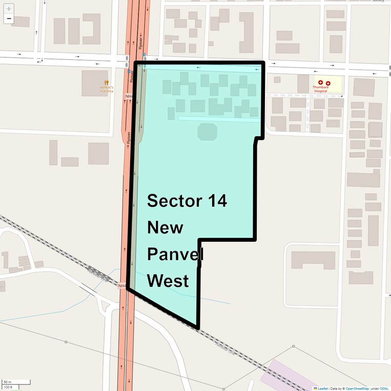 Location Map of Sector 14 New Panvel West
