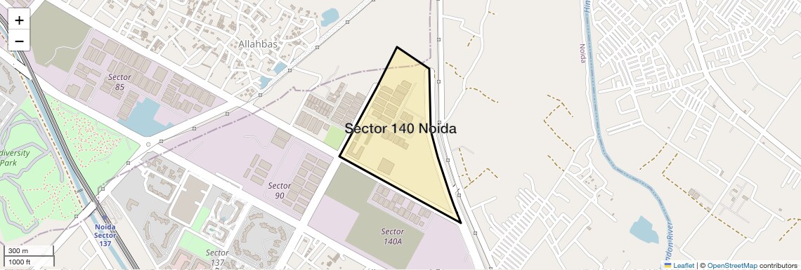 Location Map of Sector 140 Noida, Noida