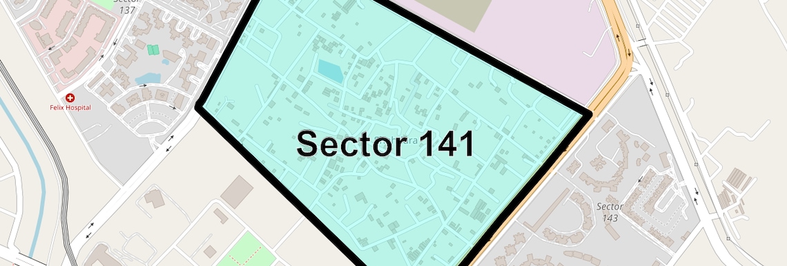 Location Map of Sector 141, Noida