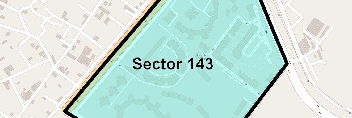 Location Map of Sector 143, Noida