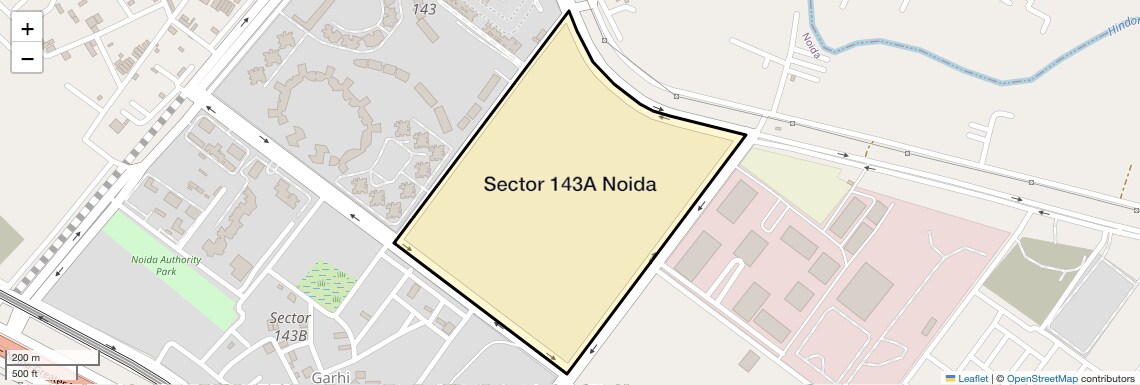 Location Map of Sector 143A Noida, Noida