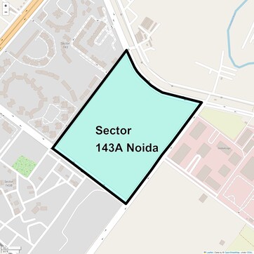 Location Map of Sector 143a Noida, Noida