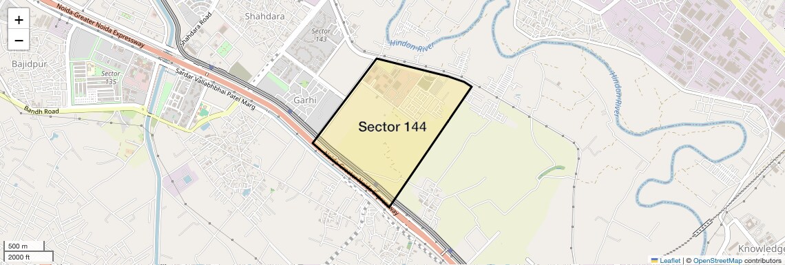 Location Map of Sector 144, Noida
