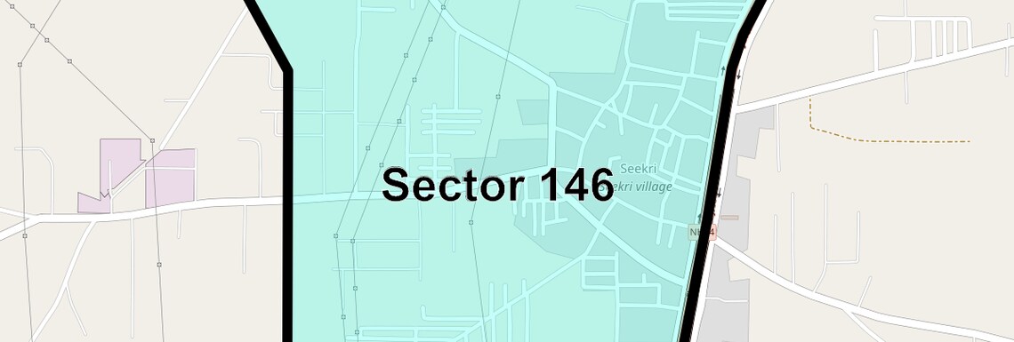 Location Map of Sector 146, Faridabad