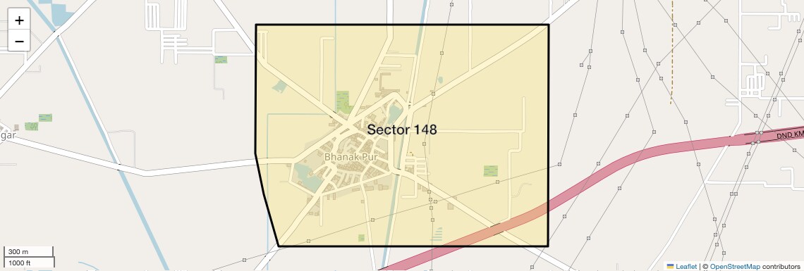 Location Map of Sector 148, Faridabad