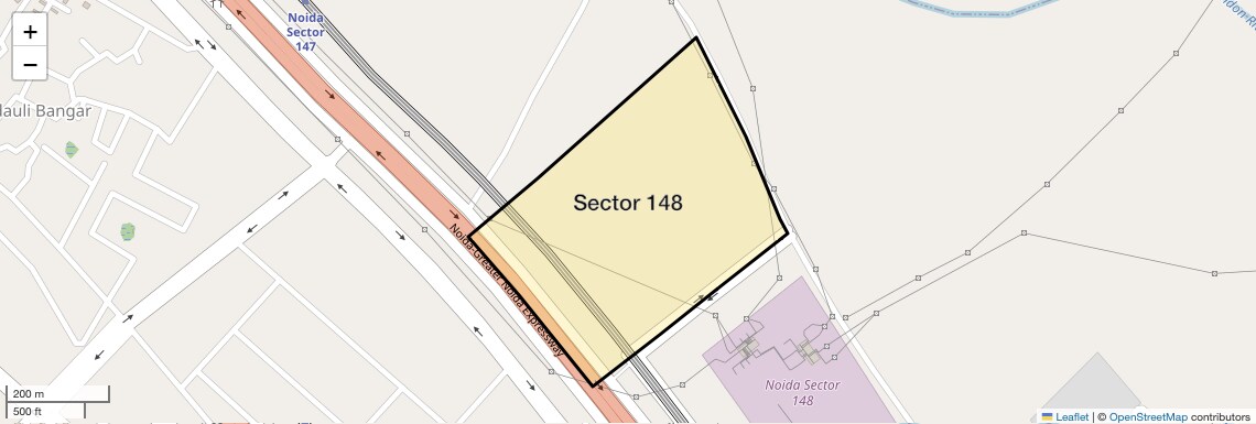 Location Map of Sector 148, Noida
