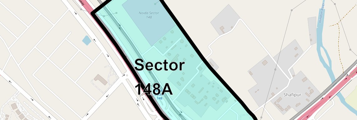 Location Map of Sector 148a, Noida