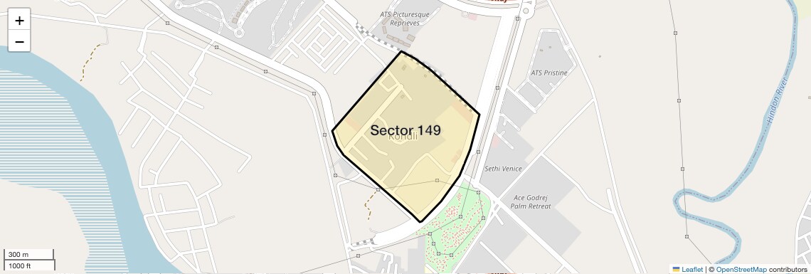 Location Map of Sector 149, Noida