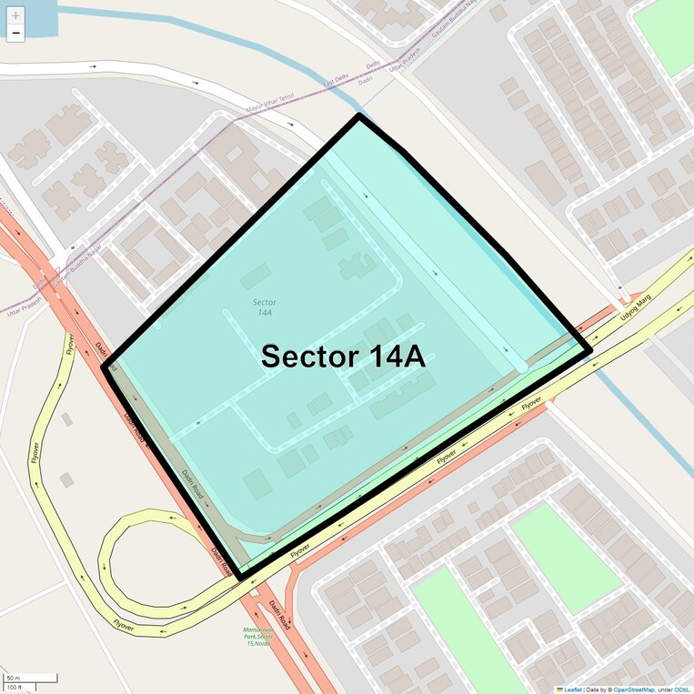 Location Map of Sector 14a