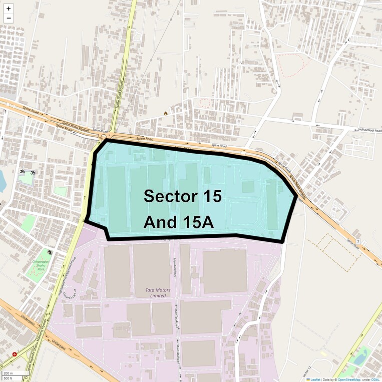 Location Map of Sector 15 And 15a