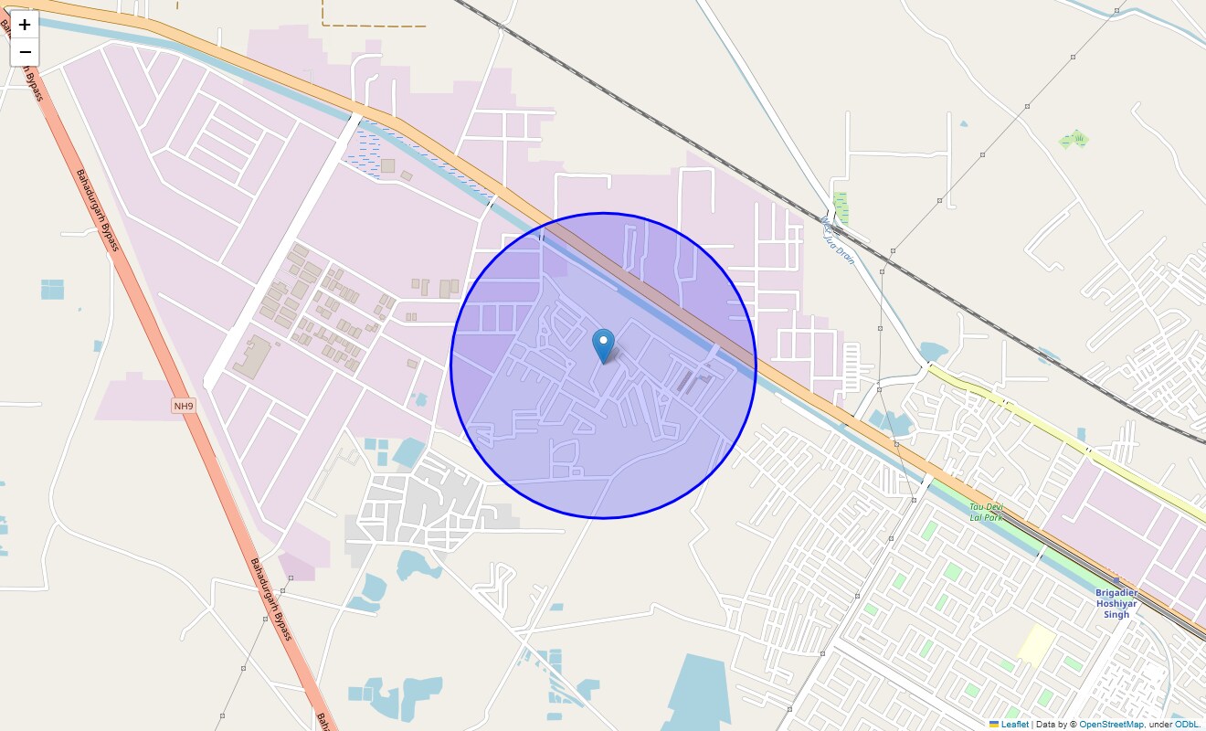 Location Map of Sector 15, Bahadurgarh