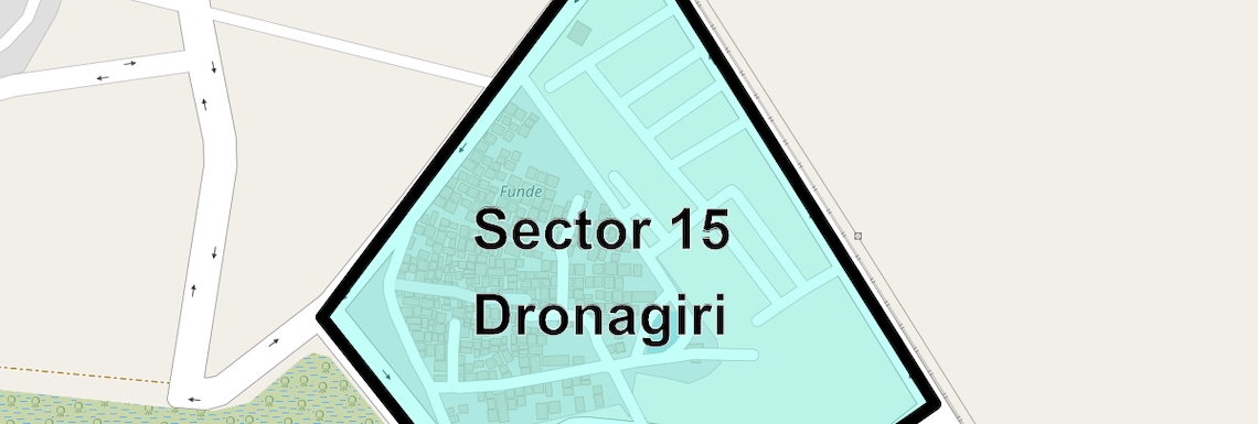 Location Map of Sector 15 Dronagiri, Navi Mumbai