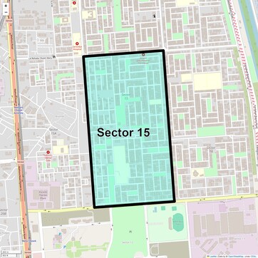 Location Map of Sector 15, Faridabad