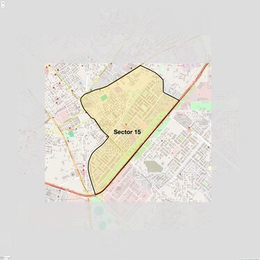 Location Map of Sector 15, Gurgaon