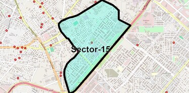 Location Map of Sector 15, Gurgaon