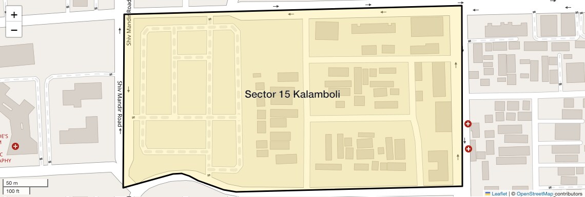 Location Map of Sector 15 Kalamboli, Navi Mumbai