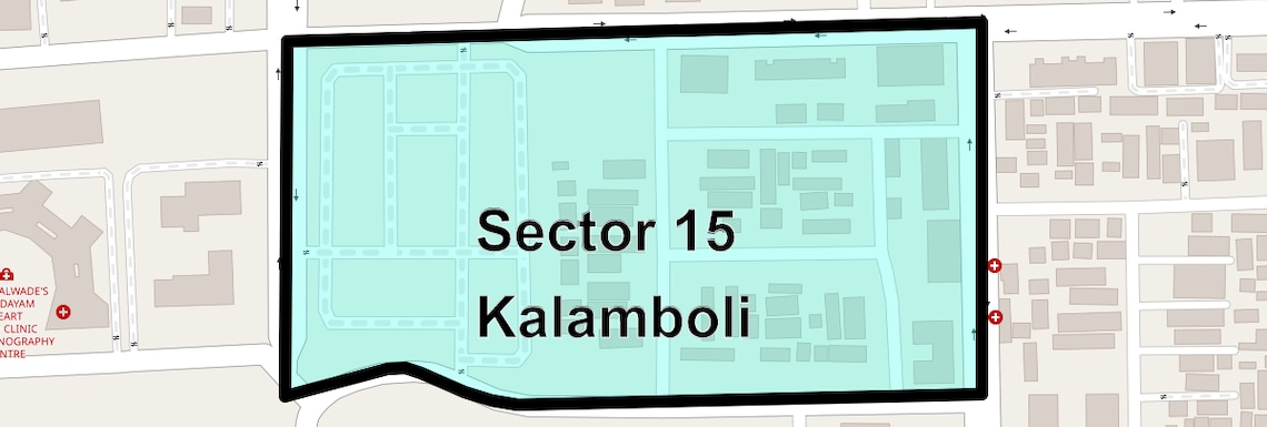 Location Map of Sector 15 Kalamboli, Navi Mumbai