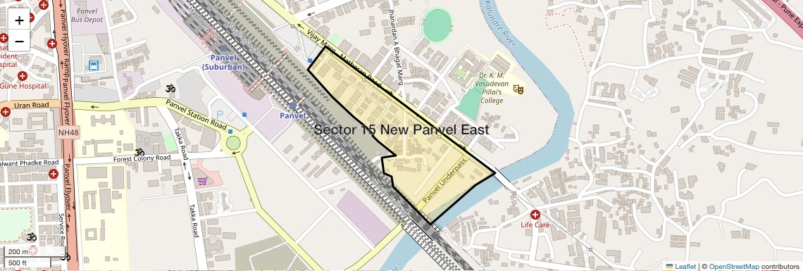Location Map of Sector 15 New Panvel East, Navi Mumbai