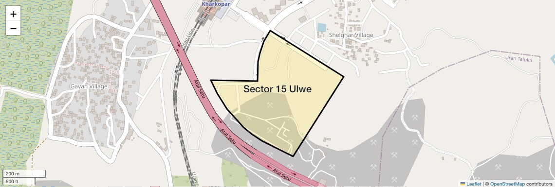 Location Map of Sector 15 Ulwe, Navi Mumbai