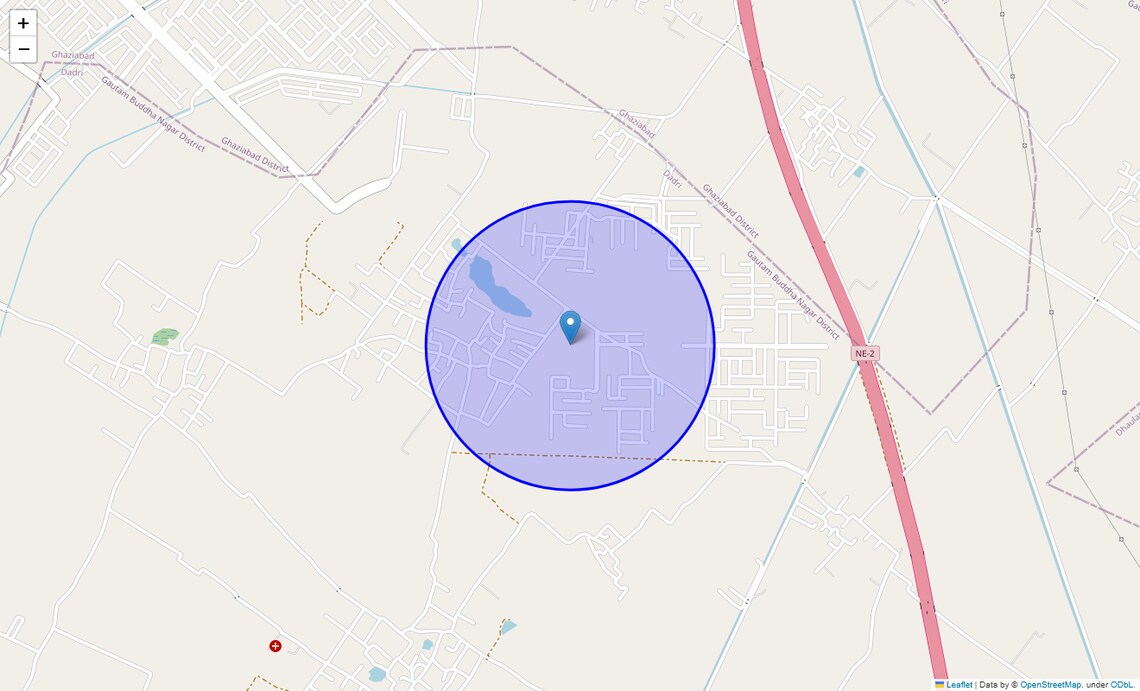 Location Map of Sector 15 Wave City, Ghaziabad