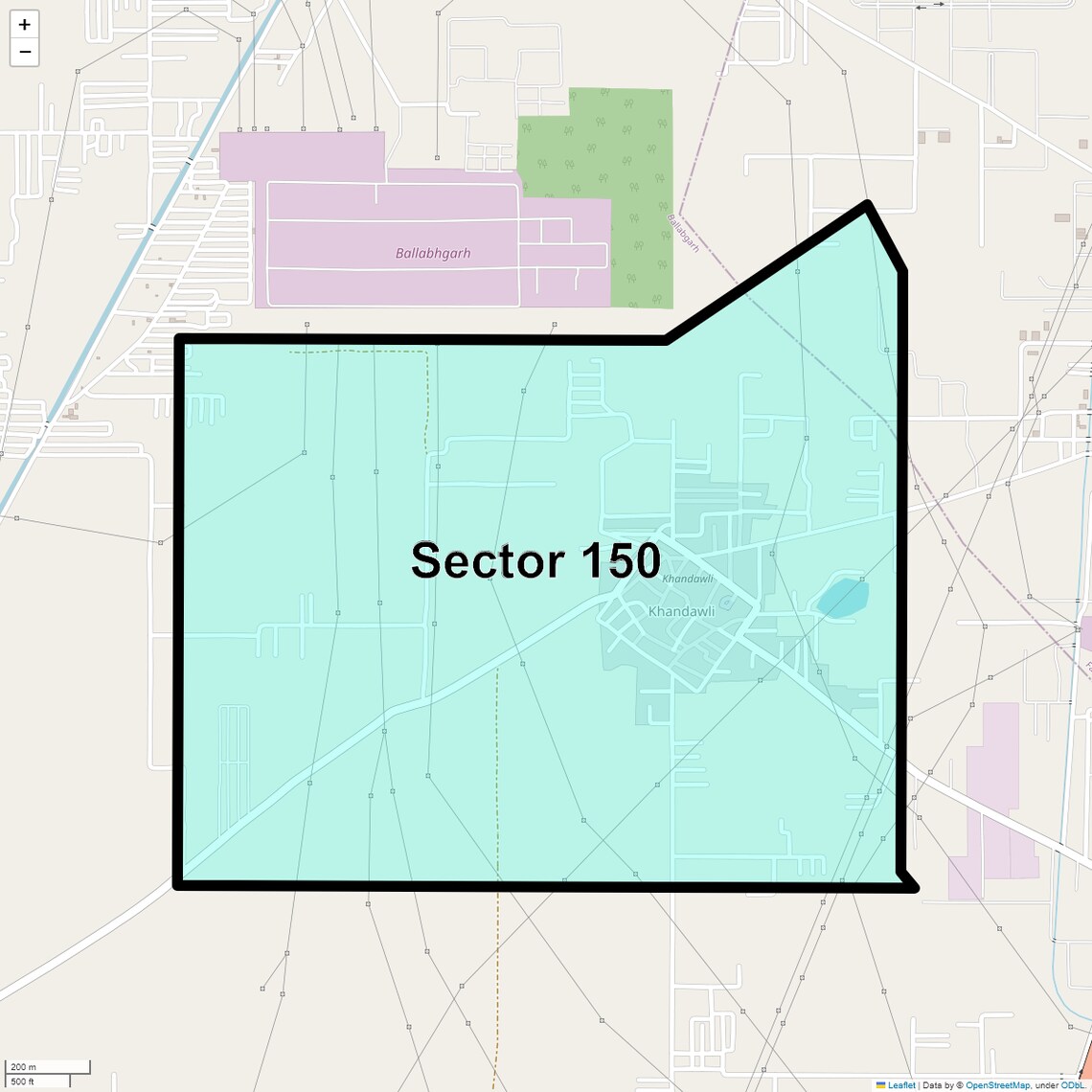 Location Map of Sector 150, Faridabad
