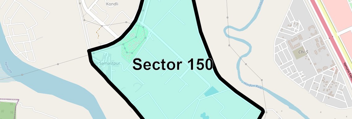 Location Map of Sector 150, Noida