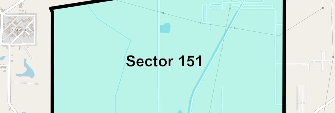 Location Map of Sector 151, Faridabad