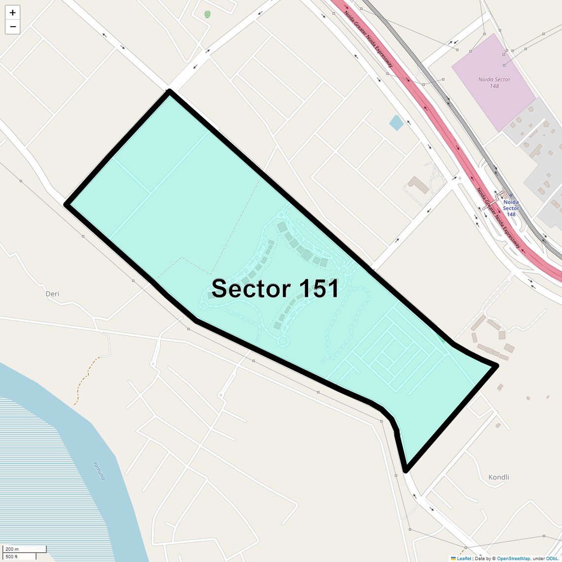 Location Map of Sector 151, Noida
