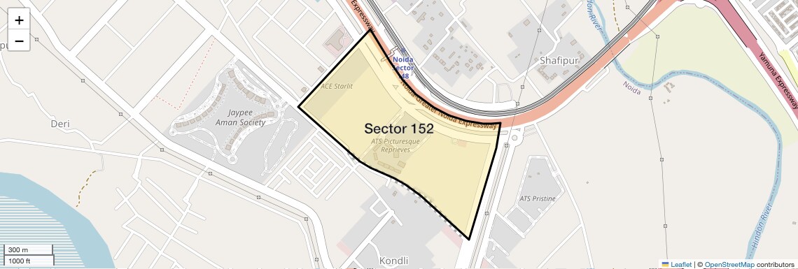 Location Map of Sector 152, Noida