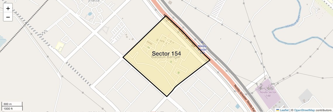 Location Map of Sector 154, Noida
