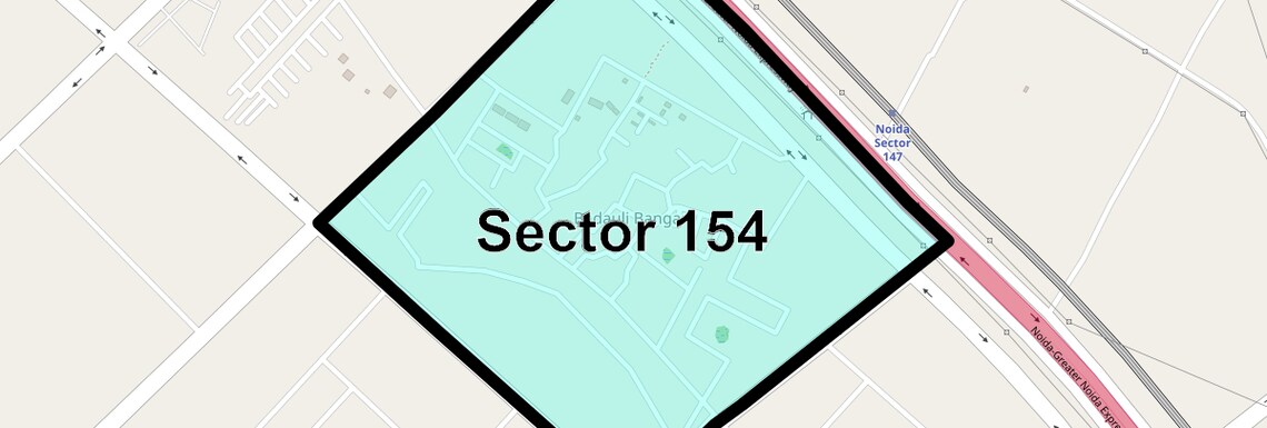 Location Map of Sector 154, Noida