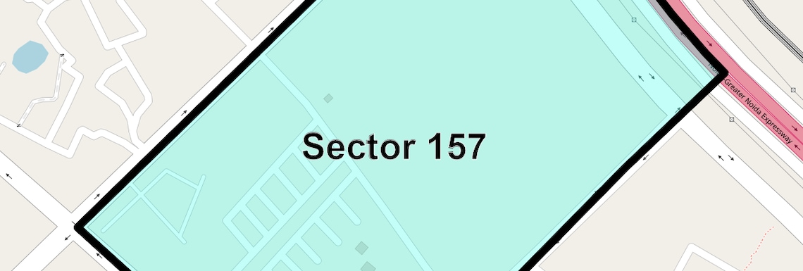 Location Map of Sector 157, Noida
