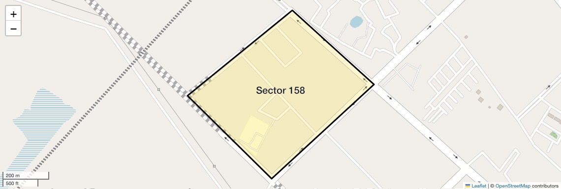 Location Map of Sector 158, Noida