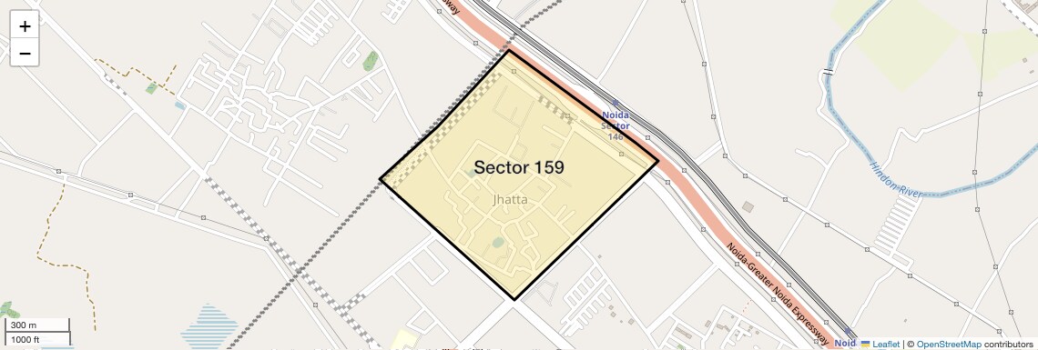 Location Map of Sector 159, Noida