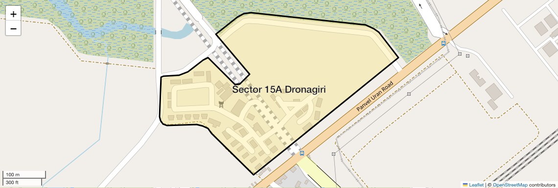 Location Map of Sector 15A Dronagiri, Navi Mumbai